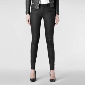 Verne Ashby Coated Black Skinny Stretch Jeans